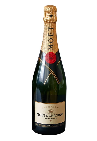 Bruxelles Belgio Luglio 2019 Bottiglia Vetro Con Dolce Champagne Moet — Foto Stock