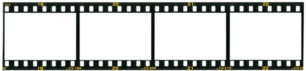 写真のための空白のスペース テンプレートの背景とパスと4枚の写真フィルムストリップテクスチャ — ストック写真