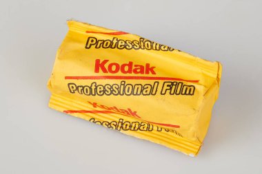 Brüksel, Belçika, 9 Şubat 2022: Ektachrome profesyonel filmi