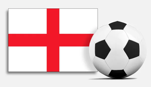 Üres Focilabda Anglia Nemzeti Csapat Zászló — Stock Fotó