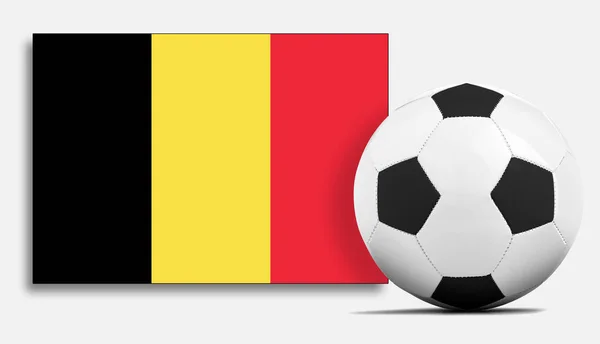 Blank Soccer Ball Belgium National Team Flag — Stock Photo, Image