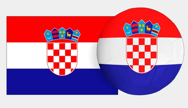 Soccer Ball Croatia National Team Flag — Stock Photo, Image