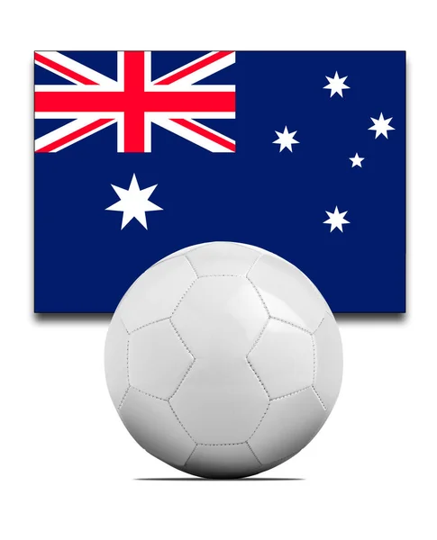 Blank Soccer Ball Australia National Team Flag — Stock Photo, Image