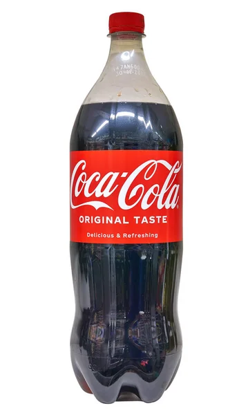 Bruxelas Bélgica Junho 2022 Frasco Plástico Refrigerante Coca Cola Isolado — Fotografia de Stock