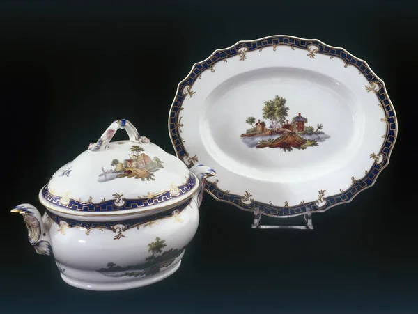 Brussels Belgium August 2022 Set Porcelains Tournai Terrine Its Tray — Foto de Stock