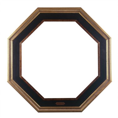 Old antique gold frame isolated on white with clipping path 
