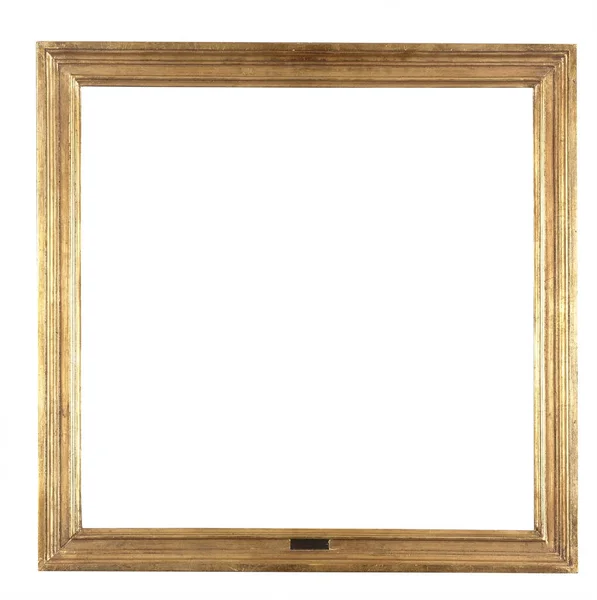 Old Antique Gold Frame Isolated White Clipping Path — Photo