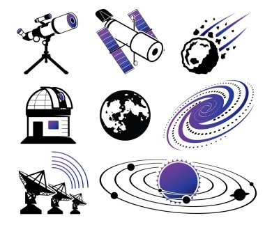 Astronautics and Space Icons clipart