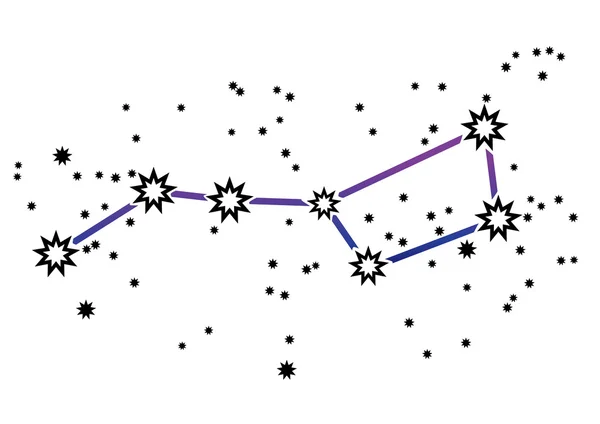 별자리 "큰곰자리" (큰 국자) — 스톡 벡터