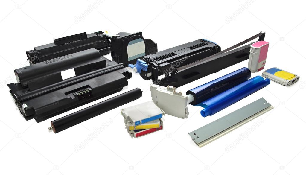 Spare parts and cartridges for printers.