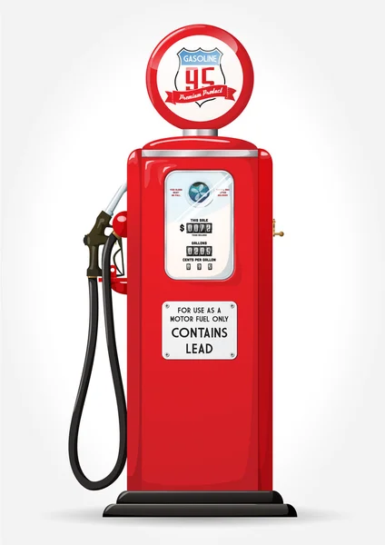 Gasoline pump retro — Stock Vector