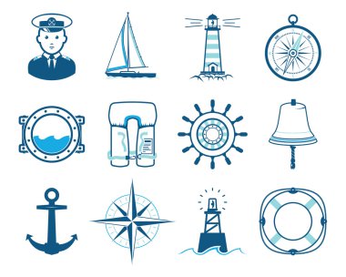 Deniz Icons set yelken