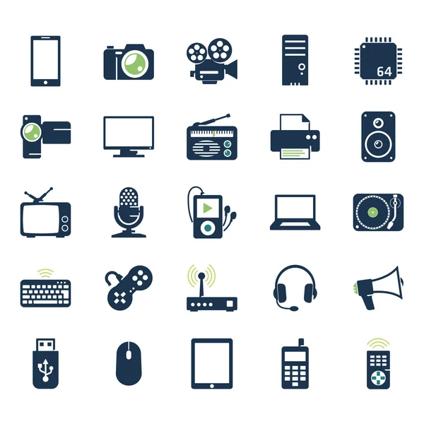 Conjunto de iconos electrónicos y gadgets — Vector de stock