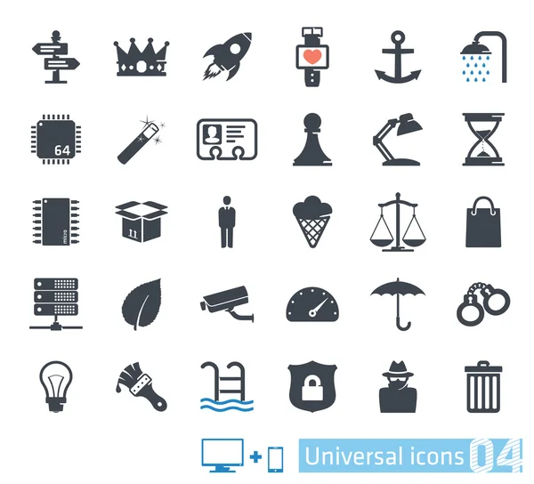 Conjunto de iconos universales 04 — Archivo Imágenes Vectoriales