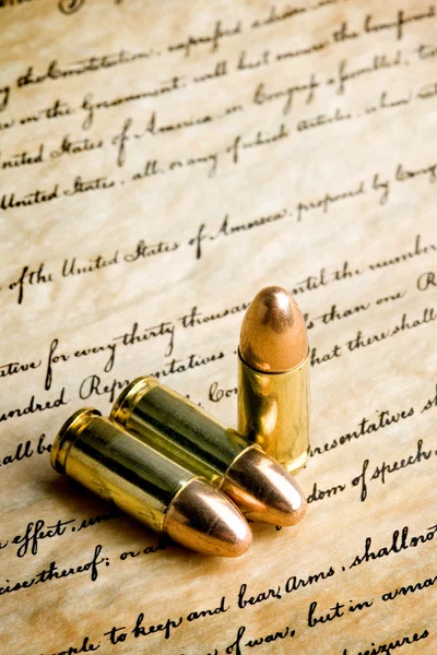 Bullets - the right to bear arms — Stock Photo, Image