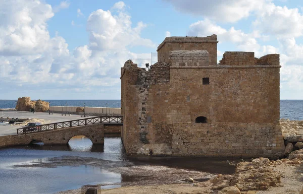 Het Prachtige Middeleeuwse Paphos Kasteel Cyprus — Stockfoto