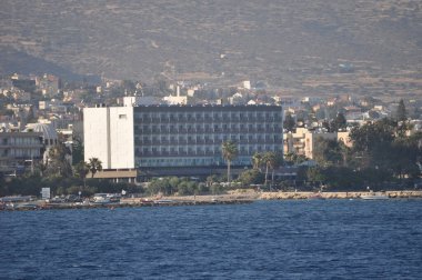 Kıbrıs 'taki güzel Akti Olympion Plajı Limasol