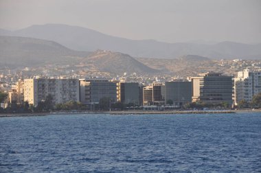 Kıbrıs 'taki güzel Akti Olympion Plajı Limasol