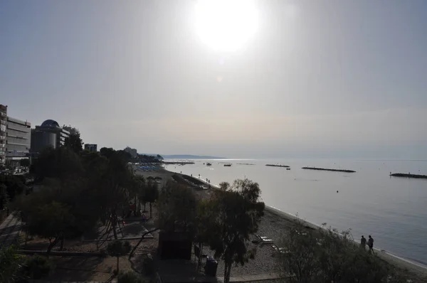 Beautiful Akti Olympion Beach Limassol Cyprus — Stock Photo, Image