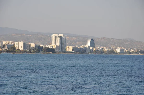 Den Vackra Akti Olympion Beach Limassol Cypern — Stockfoto