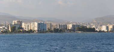 Kıbrıs 'taki güzel Akti Olympion Plajı Limasol