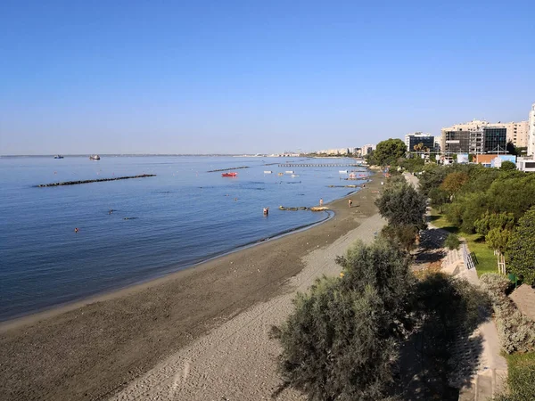 Indah Akti Olympion Beach Limassol Siprus — Stok Foto