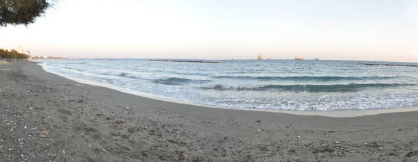 Bellissima Spiaggia Akti Olympion Limassol Cipro — Foto Stock