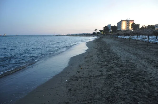 Pięknej Plaży Limassol Cyprze — Zdjęcie stockowe