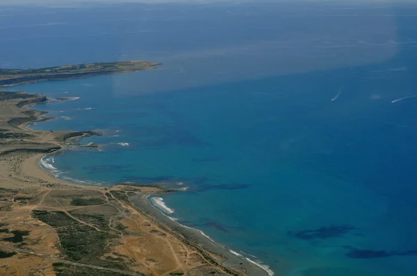 Piękna Plaża Akrotiri Limassol Cyprze — Zdjęcie stockowe