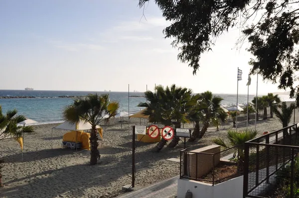 Hermosa Playa Afrodita Agios Tychon Playa Limassol Chipre — Foto de Stock