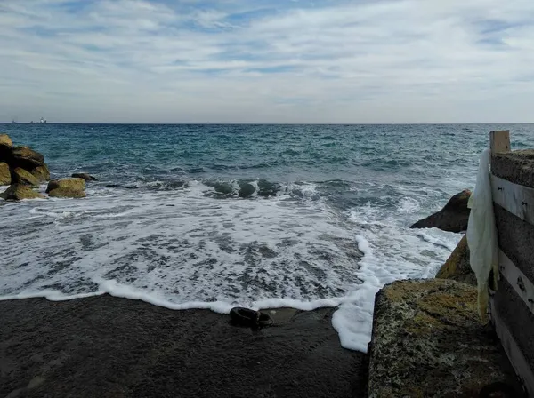 Den Vackra Karnagio Stranden Limassol Cypern — Stockfoto