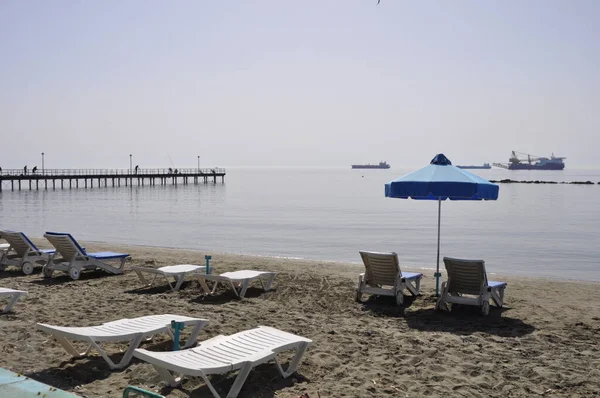 Bela Limassol Enaerios Beach Limassol Chipre — Fotografia de Stock