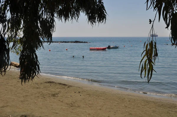 Kıbrıs Taki Güzel Limasol Enaerios Plajı Limasol — Stok fotoğraf