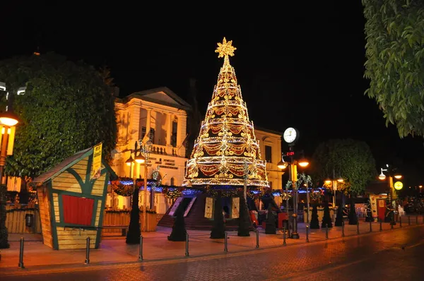 Les Beaux Ornements Noël Rue Limassol Images De Stock Libres De Droits