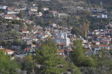 Kıbrıs 'ın Limasol ilindeki güzel Potamitissa köyü