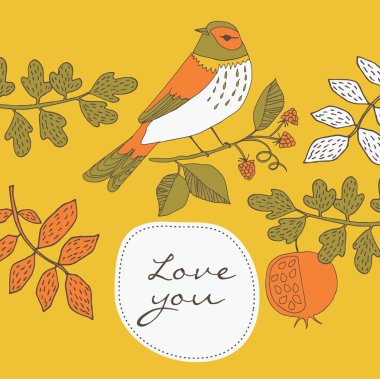 Retro romantik kartı