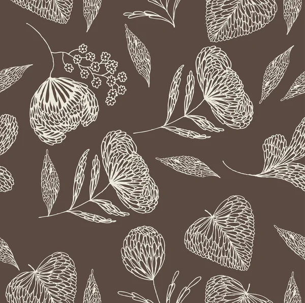 Fondo floral sin costuras — Vector de stock