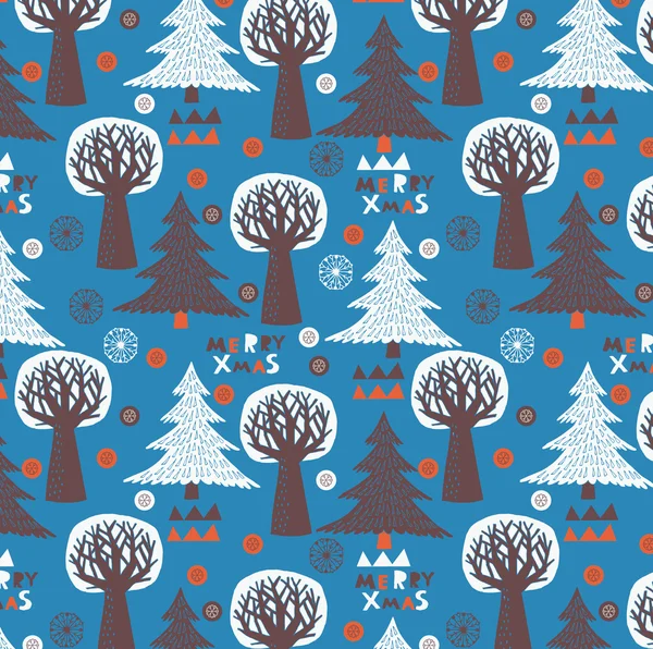 Christmas forest — Stockvector