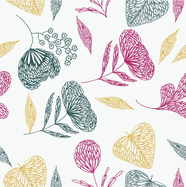 Motif floral sans couture — Image vectorielle