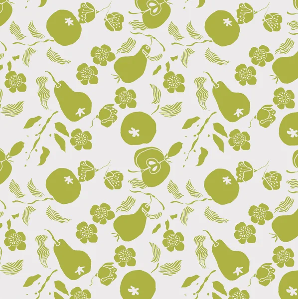 Fruit garden. seamless pattern — Stock Vector