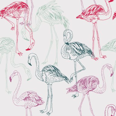 Flamingo. seamless modeli