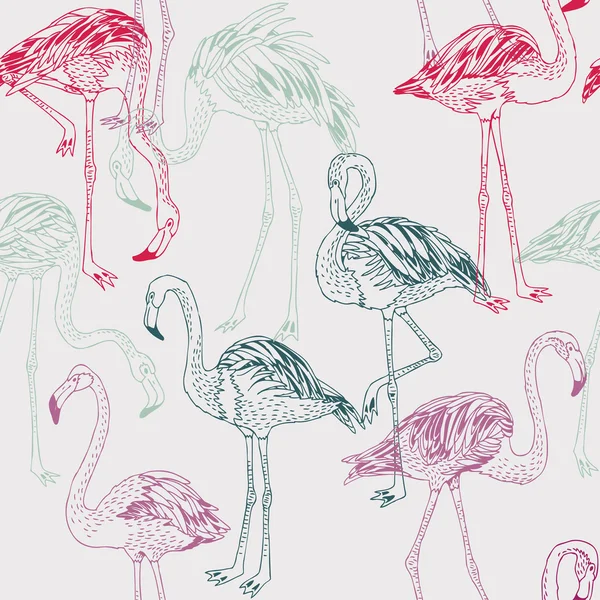 Flamingo. nahtloses Muster — Stockvektor