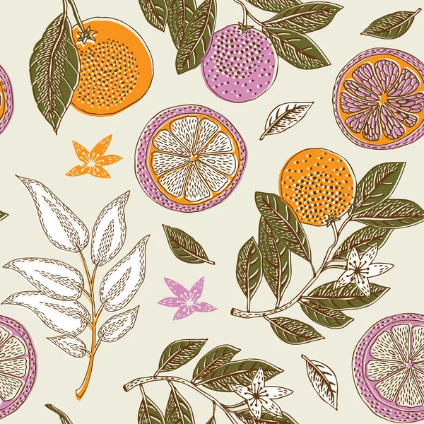 Jardín de frutas — Vector de stock