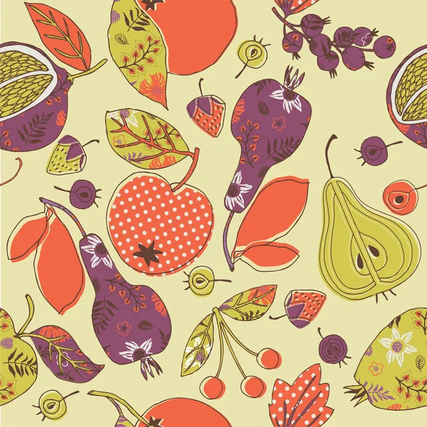 Carrelage Déco Jardin de fruits — Image vectorielle
