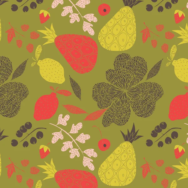 Jardín de frutas — Vector de stock