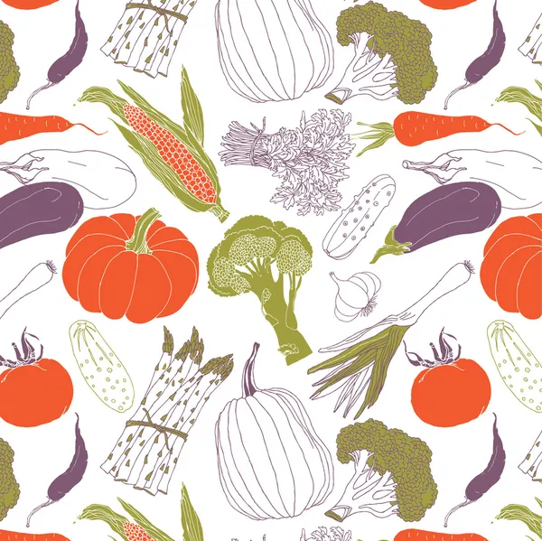 Verduras surtidas — Vector de stock