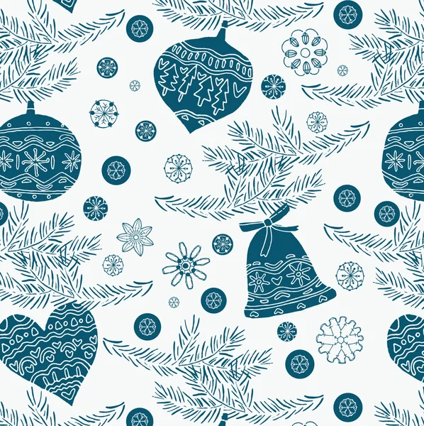 Natal ornamentos fundo — Vetor de Stock