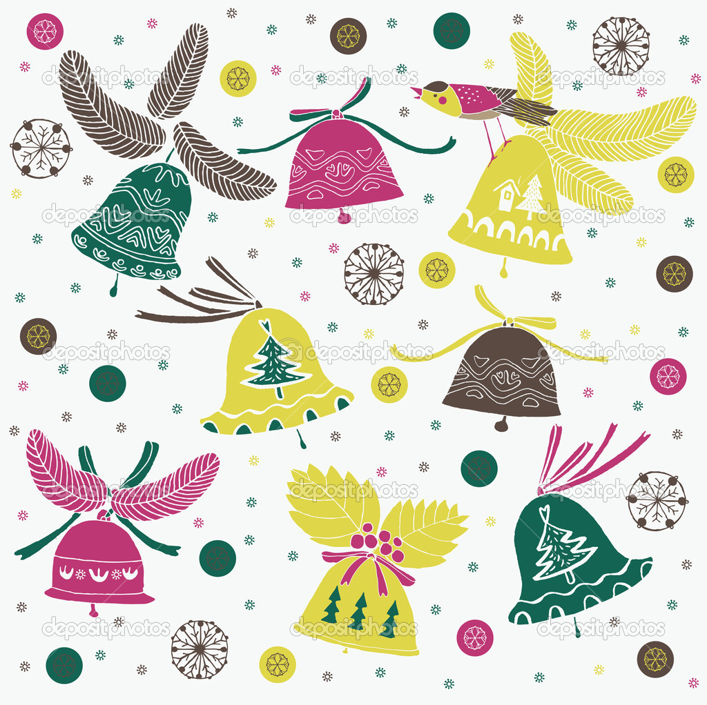 Festive jingle bells background