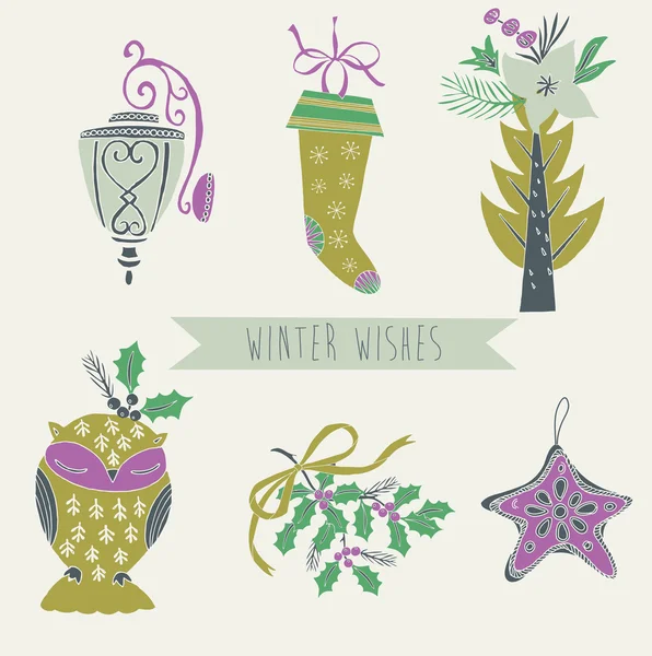 Deseos de invierno — Vector de stock