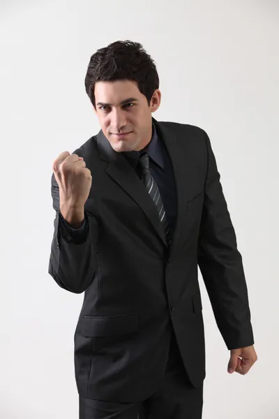 Businessman with hand gesturing — Stock Photo, Image